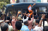 Udupi : BJP workers  try to picket Congress Bhavan, detained